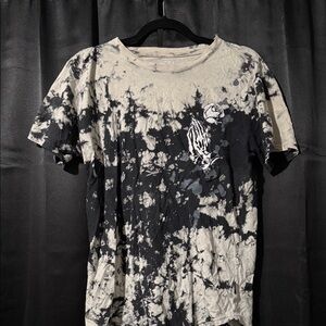 Black and Cream Tie-Dye T-Shirt